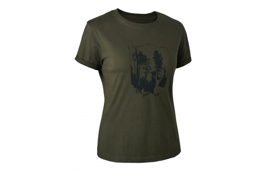 DEERHUNTER  Lady T-Shirt with Deerhunter shield